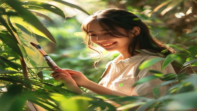 叶汁治愈系商业插画课【画质一般有笔刷】