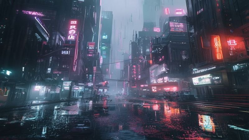 翼狐网C4D+OC赛博朋克影视大场景综合实战中文讲解-带源码课件封面图