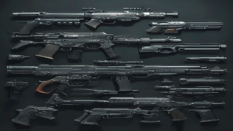 Blender科幻手枪狙击枪散弹枪3D模型游戏武器素材30把 Blender科幻手枪狙击枪散弹枪3D模型游戏武器素材30把封面图