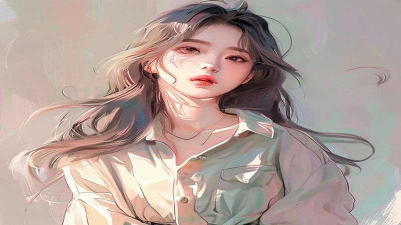 韩系半身人物插画设计系统课
