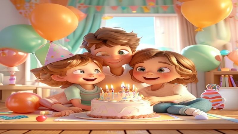 儿童生日照片生活记录相册动画片头AE模板 儿童生日照片生活记录相册动画片头AE模板封面图