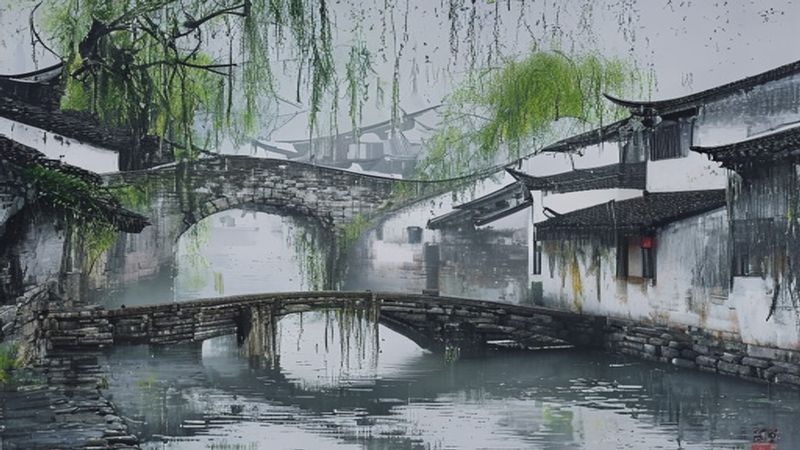 短视频热门素材——江南古风风景视频