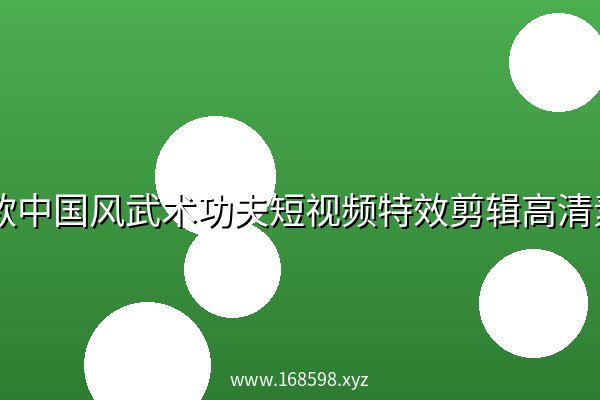 50款中国风武术功夫短视频特效剪辑高清素材