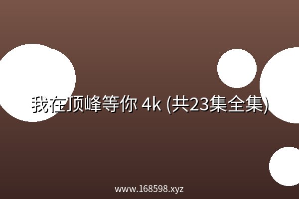 我在顶峰等你 4k (共23集全集)