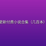[小说合集] 更新付费小说合集（几百本）