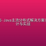 mksz686 -Java主流分布式解决方案多场景设计与实战