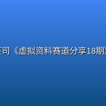 妄司《虚拟资料赛道分享18期》