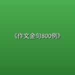 《作文金句800例》