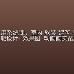 AI商业应用系统课，室内-软装-建筑-景观，智能设计+ 效果图+动画画实战
