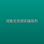 闲鱼无货源实操系列