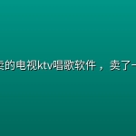 咸鱼热卖的电视ktv唱歌软件 ，卖了一千多单