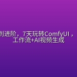 从0基础到进阶，7天玩转ComfyUI ，Comfyui工作流+AI视频生成