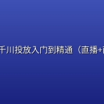 九哥·千川投放入门到精通（直播+商品）
