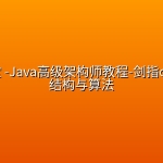 图灵课堂 -Java高级架构师教程-剑指offer数据结构与算法