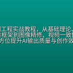 AI提示词工程实战教程，从基础理论、万能公式、思维框架到图像精修、视频一致性创作，全方位提升AI输出质量与创作效率