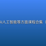 收集的AI人工智能等方面课程合集（18套）