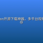Videdown开源下载神器，多平台视频一键保存