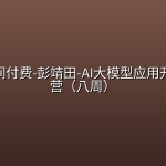 极客时间付费-彭靖田-AI大模型应用开发实战营（八周）