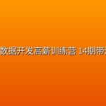 拉勾 – 大数据开发高薪训练营 14期带源码课件