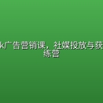Facebook广告营销课，社媒投放与获客实操训练营