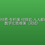 极客时间付费-专栏课-付晓岩-人人都用得上的数字化思维课（完结）