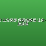 道家绝密 正念冥想 保姆级教程 让你一个月脱胎换骨