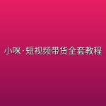 小咪·短视频带货全套教程