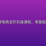 Ozon跨境电商全阶实操课程，零基础落地教学