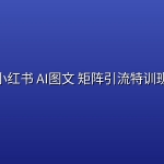 小红书 AI图文 矩阵引流特训班