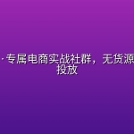 兵哥电商·专属电商实战社群，无货源起店付费投放