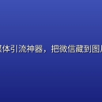 自媒体引流神器，把微信藏到图片中