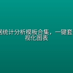 Excel数据统计分析模板合集，一键套用动态可视化图表