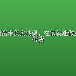 AI女装橱窗带货实战课，在家就能做女装橱窗带货