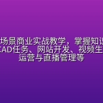 Codex全场景商业实战教学，掌握知识库、Skill开发、CAD任务、网站开发、视频生成、电商运营与直播管理等