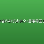 初中各科知识点讲义+思维导图合集