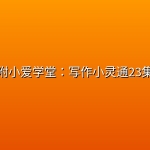 【完结】清华附小爱学堂：写作小灵通23集完结