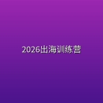 2026出海训练营