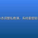 30个体态调整私教课，系统重塑挺拔体态