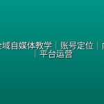 零基础全域自媒体教学｜账号定位｜内容制作｜平台运营