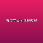 按摩学最全课程教程