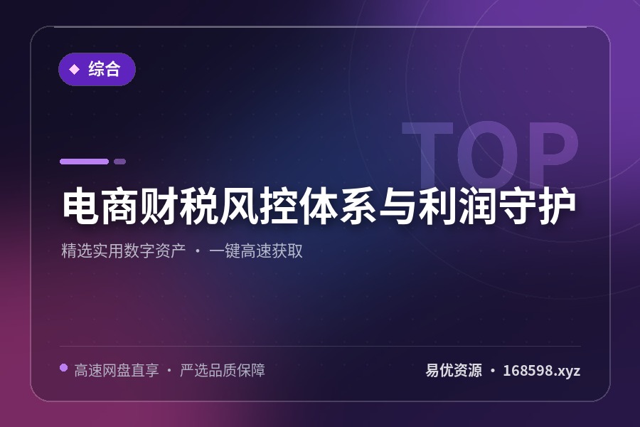电商财税风控体系与利润守护 电商财税风控体系与利润守护封面图