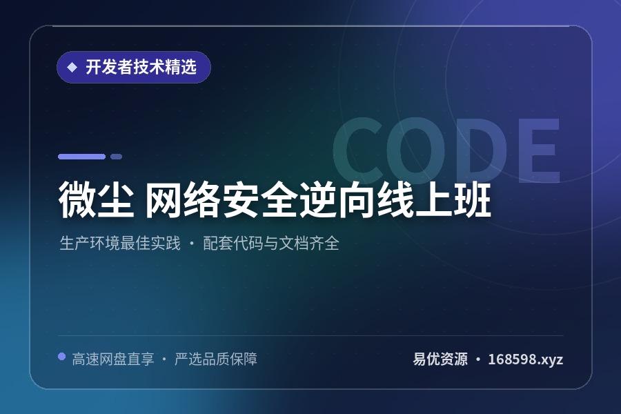 微尘 网络安全逆向线上班